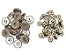 Weddecor Latón Vaqueros Botones Recambio Fijación Cierres con Espalda Pin para Reparación Denim Pantalones, Chaquetas,Leatherwear, Moda Ropa, Bronce, 17mm - Botón, 50pcs