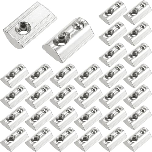 Xiaoxiaozhijia 30 Piezas Tuerca Deslizante M8 De La Serie 40,Tuercas De Ranura Con Bola De Resorte,Tuerca Rosca Europea M8 Ranura 8 Para Perfil De Aluminio