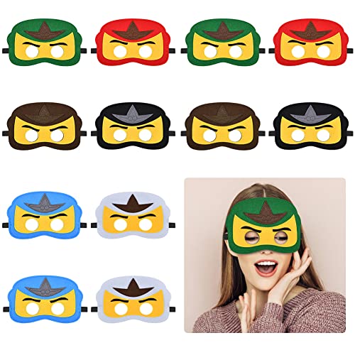 URAQT Filz Masken, 12 Stück Kindermasken Halloween Cosplay Masken Party Masken Weihnachten Geburtstag Geschenke Weihnachten Halloween Geburtstag Karneval