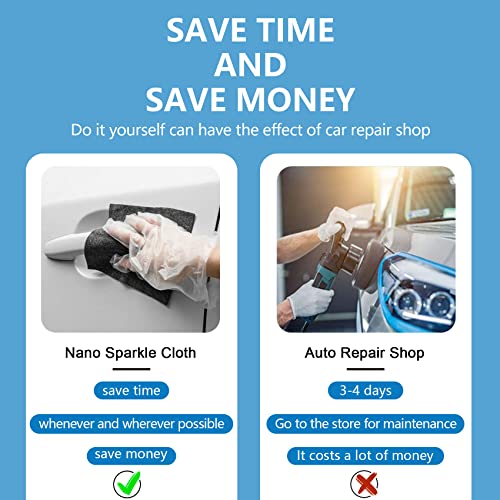 Vyaji T-3 Pack Nano Sparkle Cloth For Car Scratches, Restore Shiny Car Paint, Remove Stubborn Residue And Minor Scratches #TOP2