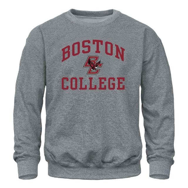 Barnesmith Boston College BC Eagles Adult Unisex Crewneck Sweatshirt Spirit Charcoal Grey Medium