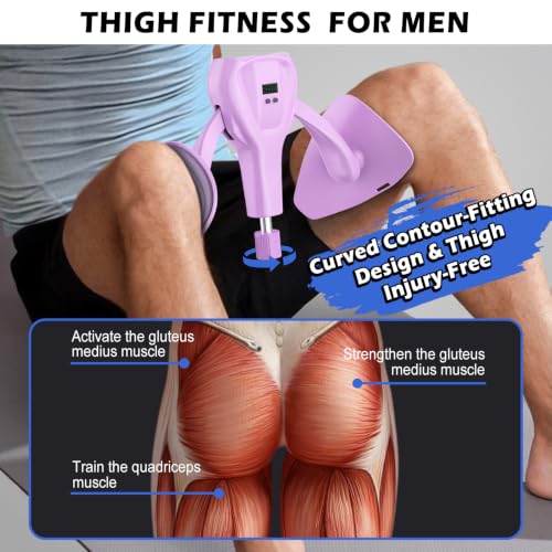 Image of 3rd Gen Inner Thigh Leg Train Exercisers 0-100 lbs Adjustable Resistance with Leg Straps Band Pelvic Floor Kegel Hip Exercise Workout Equipment Pilates Women Men