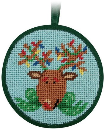 Reindeer Christmas Ornament Needlepoint
