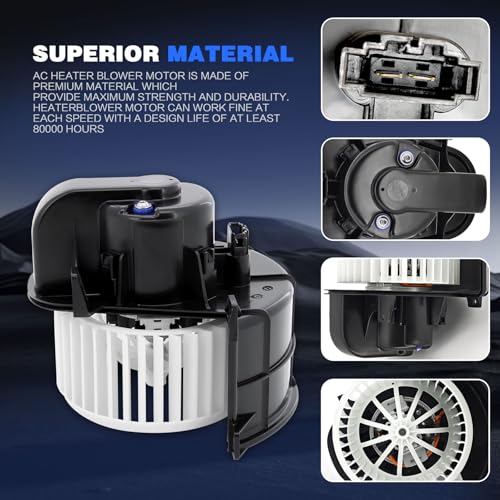 Image of 700262 Front Side Blower Motor for 2004-2010 Volkswagen Touareg | Audi Q7 2007 2008 2009 2010 2011 2012 2013 2014 2015 Replaces 7L0820021Q,4L1820021B