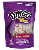 Dingo Non-China Jumbo Twist Sticks For All Dogs, 9-Count