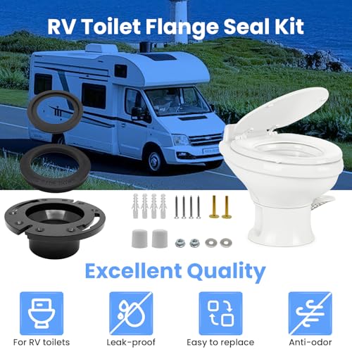 Image of 385345892 34120 Waste Ball Seal Kit For 300 310 320 RV Toilet Seal Replaces | 385345892 3 Inch Socket Floor Flang 34120 Waste Ball Seal Kit 385311658 Rv Toilet Seal