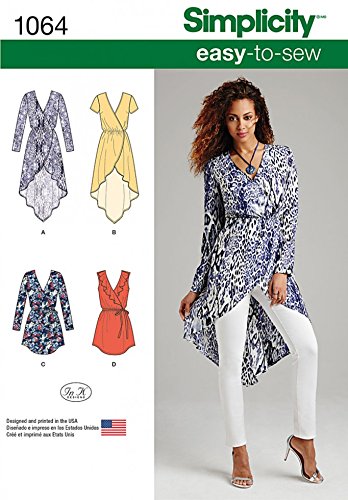 Patron de couture facile Simplicité 1064 pour ajuster vos tuniques et tops sans défaut