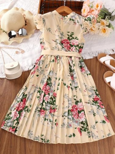 Image of Printed Casual Above the Knee Dresses for Girls