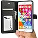 Abacus24-7 iPhone 6 and 6S Case, Wallet with RFID Blocking Flip Cover, Black