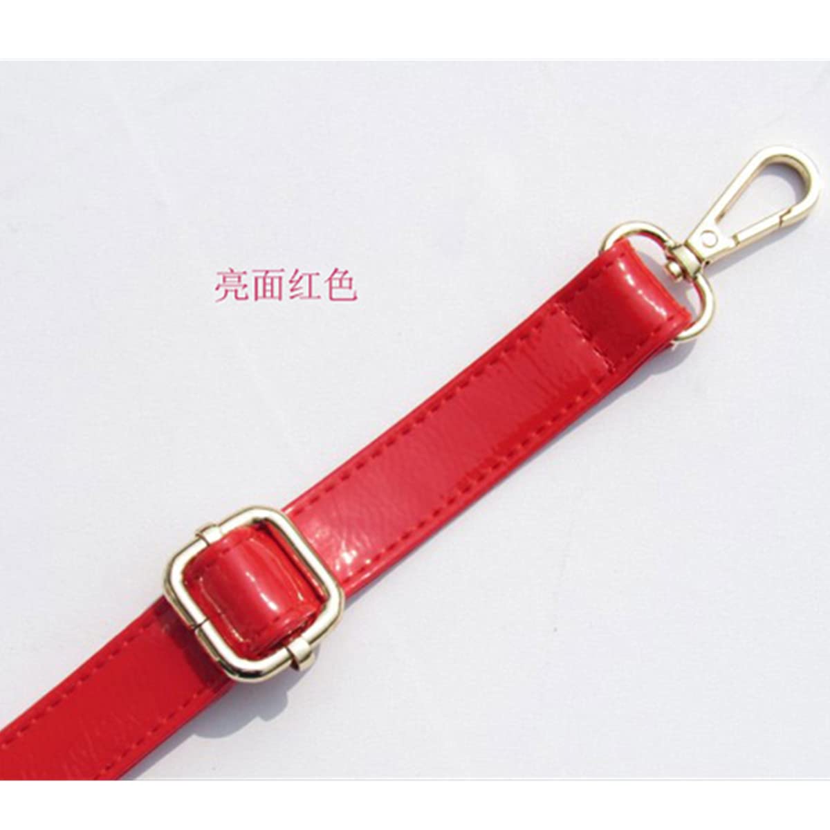 Cadena, cadena de bolso, correa de bolso, cadena extensora de bolso. Reemplazo de correa de bolso ajustable de 55 "Reemplazo de correa de hombro de bolso de cuero, patrón de lichi rojo(Wide 0 cm)