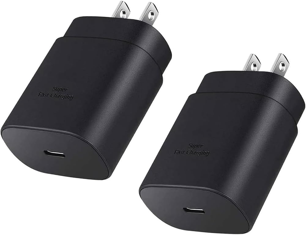 USB C 충전기 블록, 삼성 갤럭시 S25 S24 울트라 S23 S22 S21 S20 노트20 / 아이폰 17 16 15 14 13 프로 맥스용 25W USBC 초고속 충전 어댑터, 타입 C 벽 충전기 플러그, 2팩 — 사진 1
