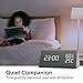 Wooden Digital Alarm Clock, LED Digital Clock with 3 Modes, Acoustic Control Clock with Time Temperature and Humidity, 3 Levels Adjustable Brightness