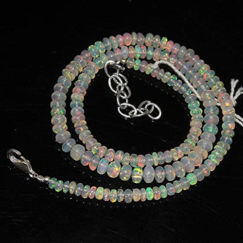 Opaline de feu Éthiopie perles rondelles lisses 4-5mm pour collier luxe