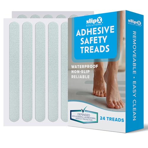 SlipX Solutions Adhesive Anti-Slip Safety Treads, Reliable Grip for Bathtubs