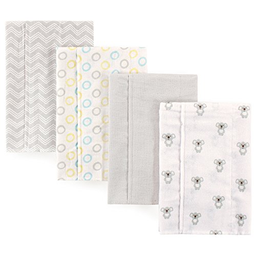 Image of Luvable Friends Unisex Baby Cotton Flannel Burp Cloths, Koala, One Size