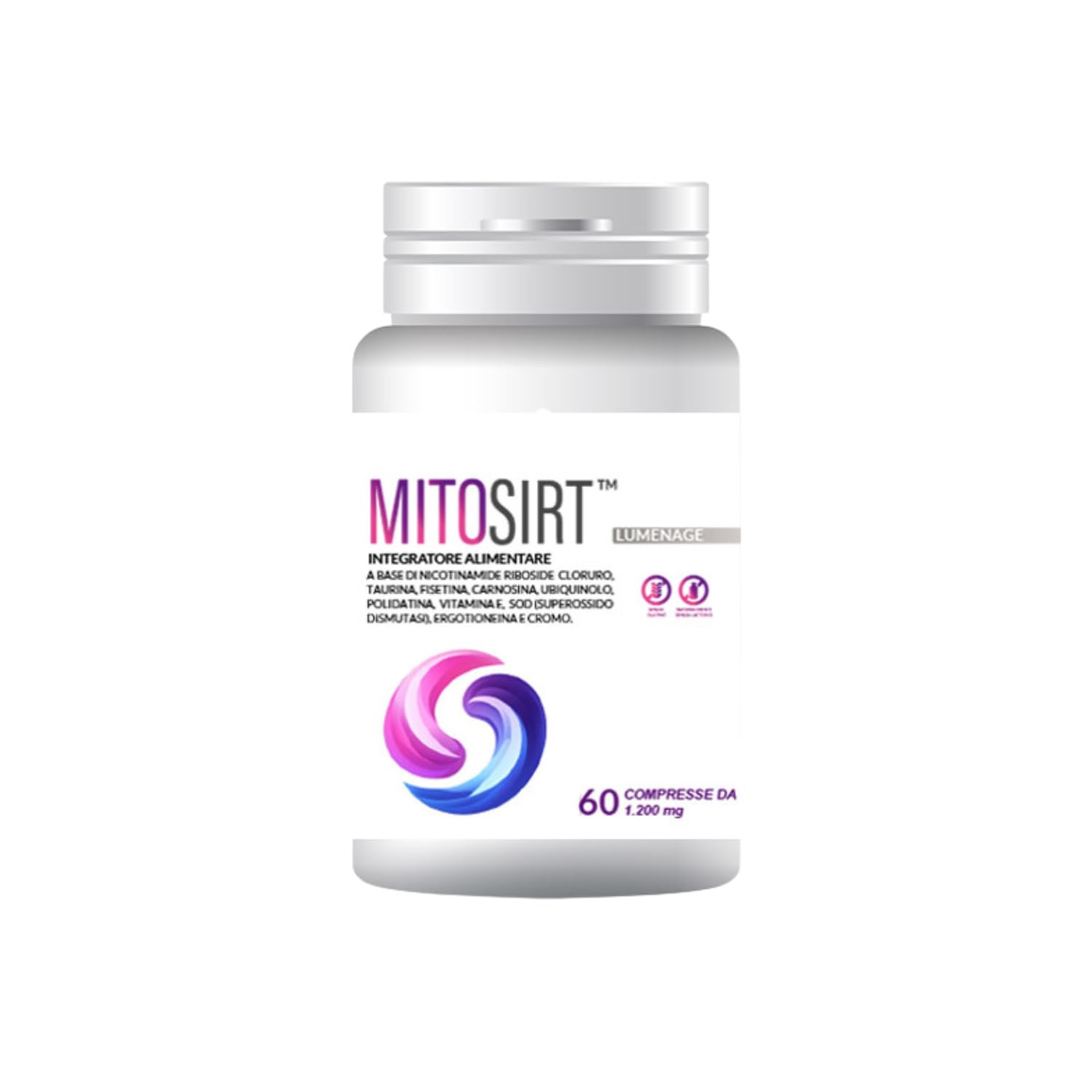 Mitosirt Integratore Longevità e Benessere Cellulare, Supporto Energia, Metabolismo e Difesa dallo Stress Ossidativo, Formula Avanzata, 60 Compresse