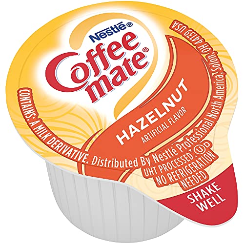 Coffee-Mate 35080 Liquid Coffee Creamer, Hazelnut, 0.375 Oz Cups, 180/Carton #TOP1