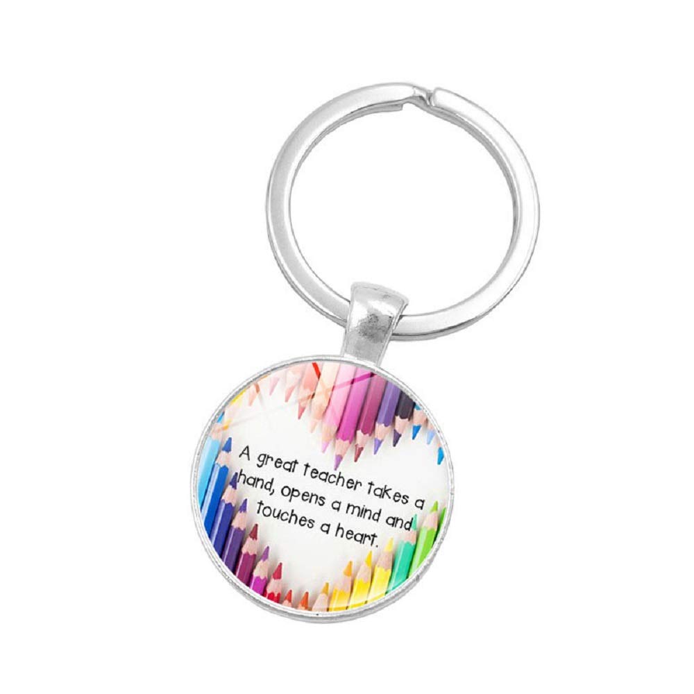 Libby's Market Place Teacher Keyring - 5 Different Style in an Organza Gift Bag (2)