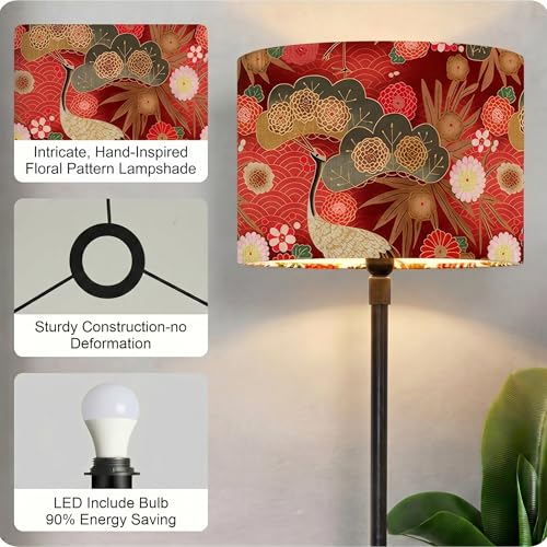 Image of Rellon Floor Lamp for Living Room with Decorative Metal Floor Lamp Standing Home Decoration Floor JuteLamp Shade Reading for Bedroom, Office,Kitchen (A7)