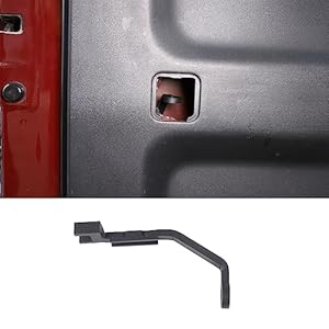 Tailgate Emergency Locks Holder Compatible with Toyot@ FJ Cruiser 2007-2021, Aluminum Rear Door Panel Forced Door Opening Switch Bracket Accessories(Black)