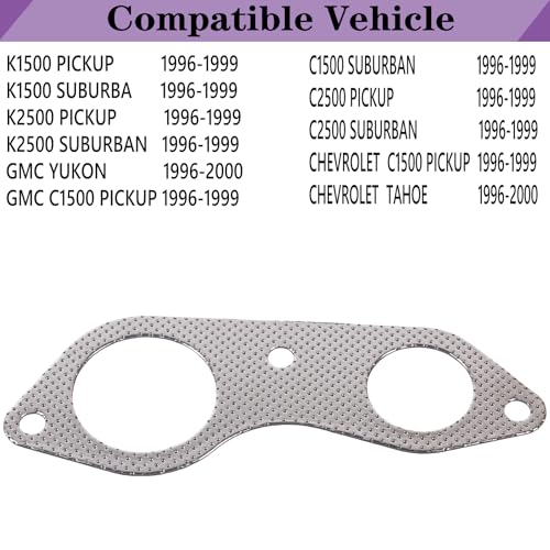 Image of 31575 Exhaust Pipe Flange Gasket For CHEVROLET，GMC，C1500 PICKUP SUBURBAN,C2500 PICKUP SUBURBAN K1500 PICKUP SUBURBAN K2500 PICKUP SUBURBAN 1996 1997 1998 1999;CADILLAC ESCALADE 1999-2000