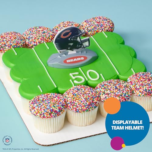 NFL Chicago Bears Cake Decoration, Football Helmet Cake Topper, Officially Licensed Product Of The NFL, Ready To Use Birthday Cake Decoration - Image 4