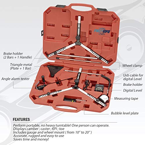 FIRSTINFO Wheel Alignment Tool Kit Angle Position Sensor with Digital Protractor All-in-one Kit - Thumbnail 2