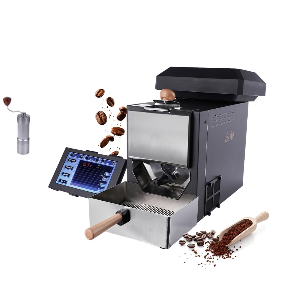 Professionelle Kaffeeröster, 200g Kleiner Version, Kaffeebohnen Röstmaschine, Integriertes Röstsystem, Auch für Artisan