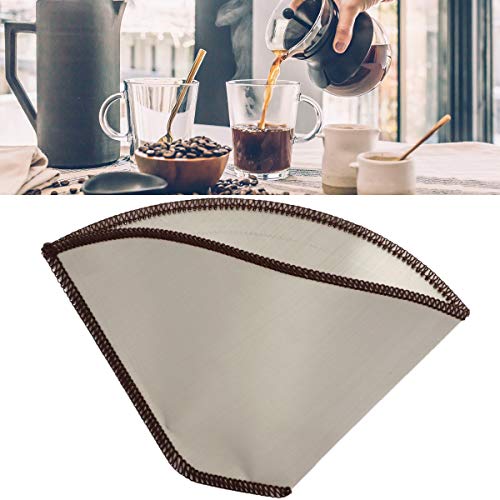 Reusable Pour Over Coffee Filter Stainless Steel Paperless Drip Cone Coffee Filter Coffee Maker 2-6 Cups for Cups, Mugs, Carafes, Filter Holders (2-6 Cups)
