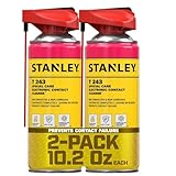 STANLEY T 243 Contact Cleaner Spray – (2x10.2 oz) Electronic Contact Cleaner for Circuit Boards, Switches, Plugs, Relays, Connectors – Non-Corrosive, Fast Drying – No Residue – 10.2 oz, 2 Pack