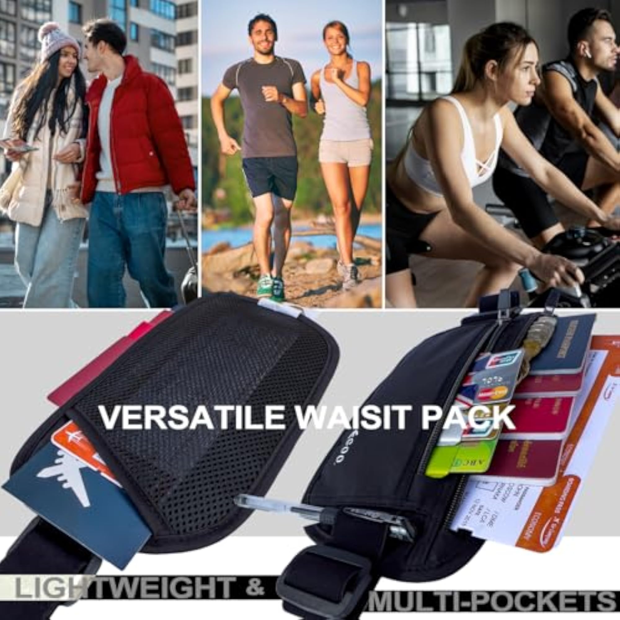 Ultralight RFID Money Belt for Travel Security
