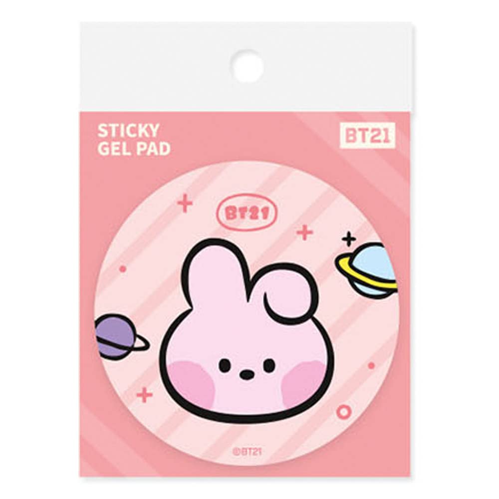 BT21 Original Product Minini Multipurpose Adhesive Gel Pad, Removal of Household Dust, Attachment of Vehicle Supplies, Attachment of Desk Supplies (Cooky)