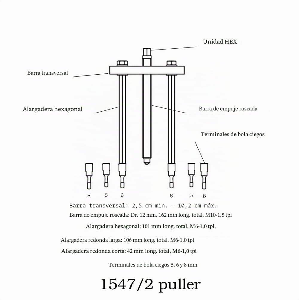 Beta 1547/C6 - Extractores para rodamientos con esferas falsas