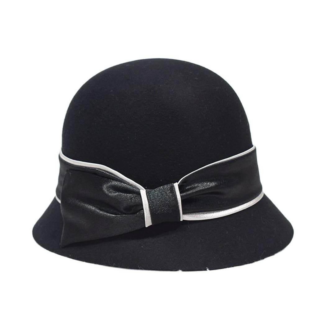 Chapeau de pêcheur hiver femme contre le froid style petit pot rond