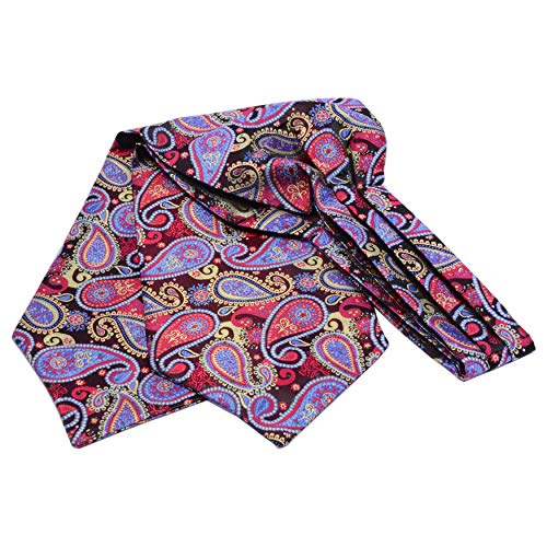 Image of MIPPO Men's Ascot Paisley Floral Jacquard Woven Gift Cravat Tie