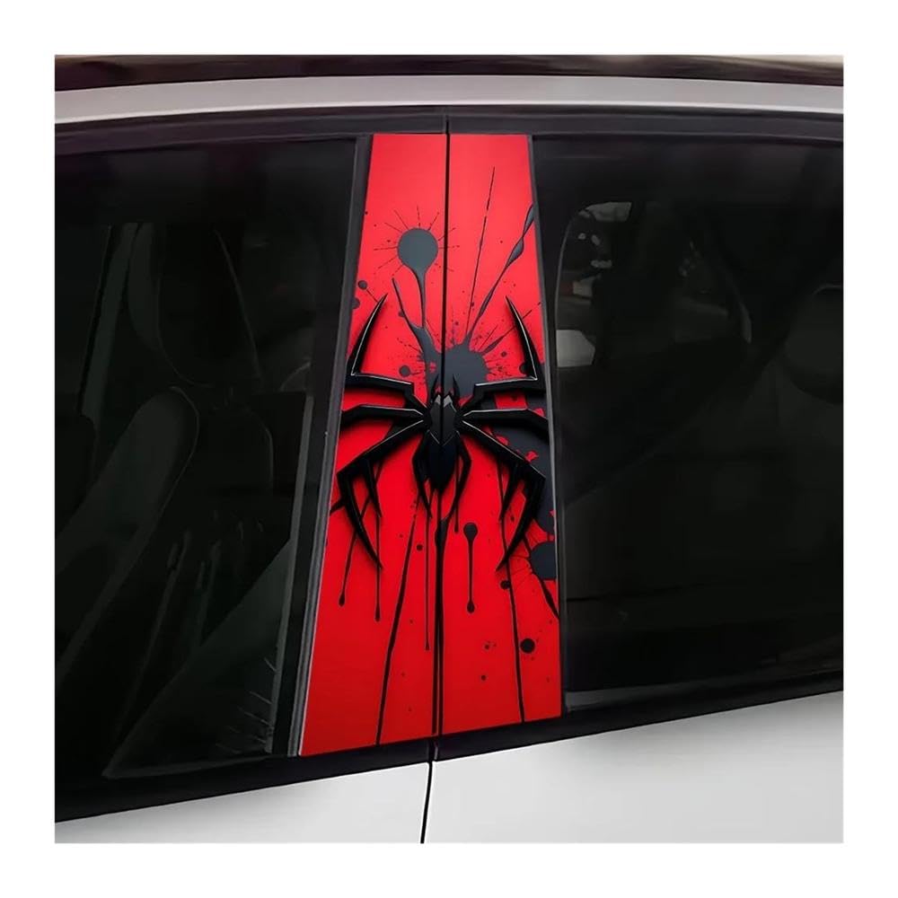 Decorative Items 2pcs Car Center Pillar Sticker Spider Marking Auto B-Pillar Waterproof Protective Film