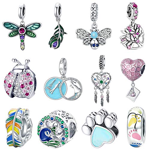 Vie jeune 12pcs Mixed Silver Plated Colorful Enamel Alloy Beads