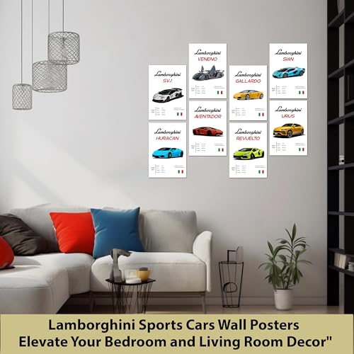 Image of WONDER HUB Solar System Pack of 8 Wall Posters 8x12 inch (A4 Size) Included Self Adhesive on Back Wall Decor Posters Wall Art For Bedroom, Living room, Office, Dining Room ()