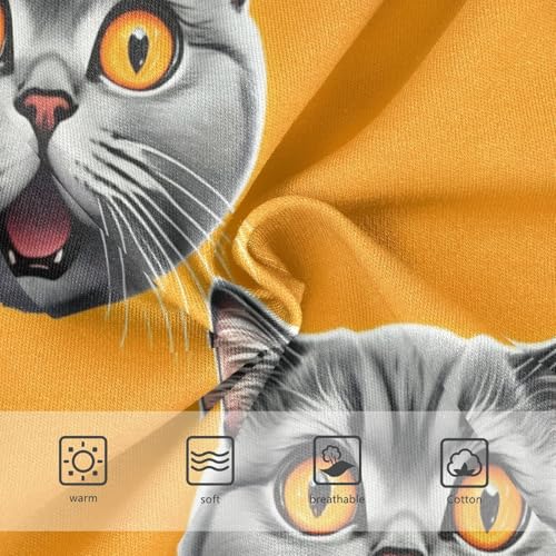 Designer Toddler Underwear Floral 2t Cotton Cute Panties Girl Cute Cat Faces Orange Animal Briefs Undies Kids3