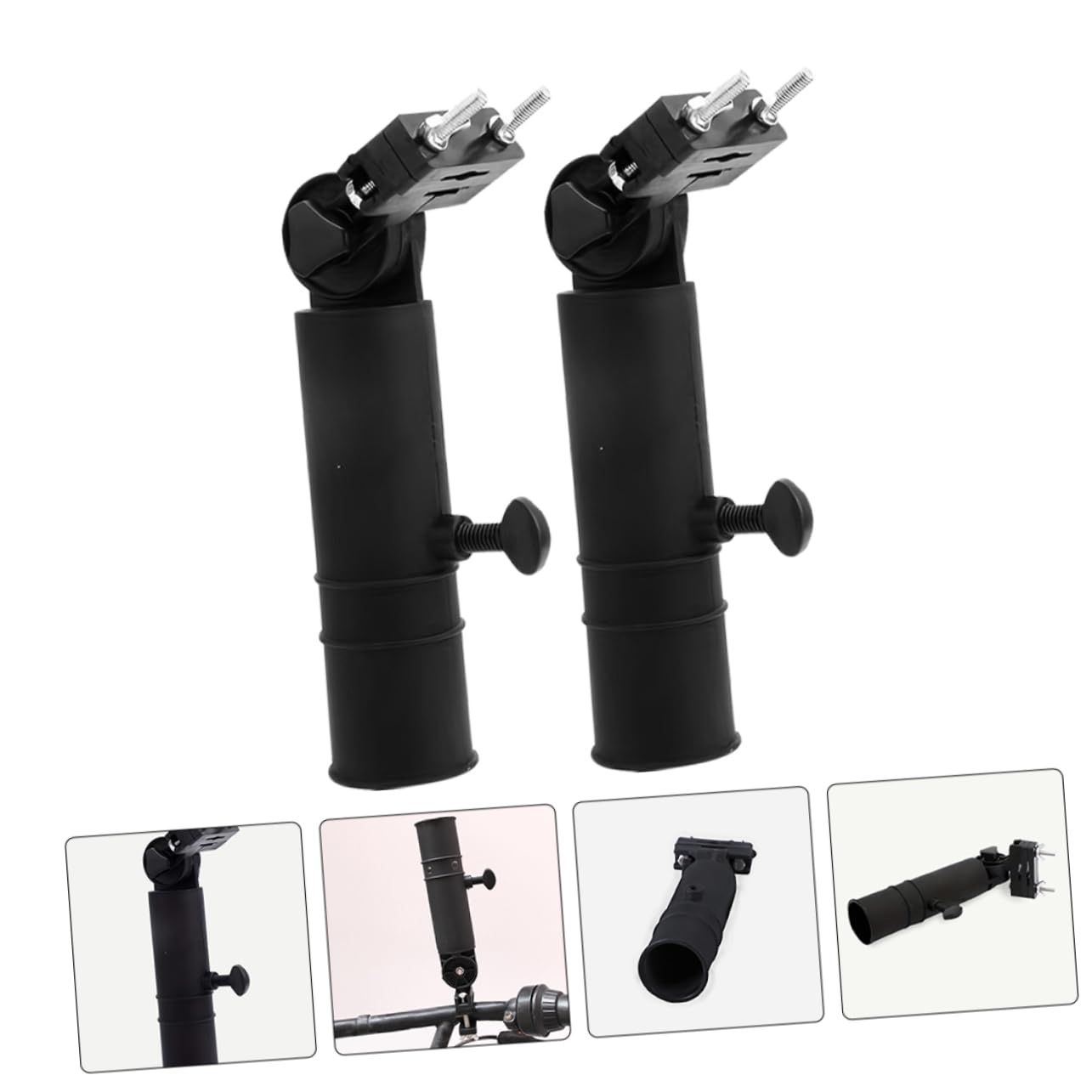 Clip de Paraguas Ajustable para Carrito de Golf 4 Piezas Soporte para Paraguas de Carrito Soporte Universal para Paraguas de Carrito de Golf
