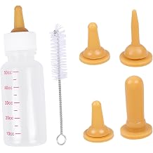 7Pcs Pet Nursing Bottle Set for Kittens and Puppies, Silicone Milk Feeder