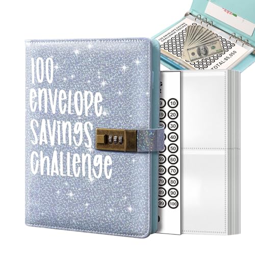 封筒 お金 節約 チャレンジ バインダー 予算 バインダ ー 節約チャレンジ ブック 現金 封筒 予算 メモ帳 ポータブル予算バインダー クリエイティブ 防水 多機能 節約バインダー 封筒100枚 お金 オーガナイザー 用 現金