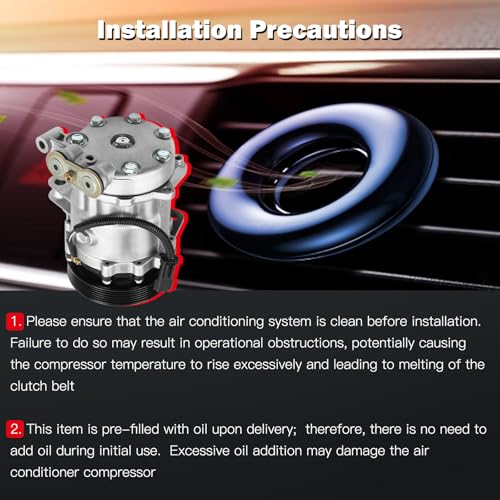 Image of Air Conditioning Compressor for Dodge Durango Dakota Ram 1500 /2500 /3500