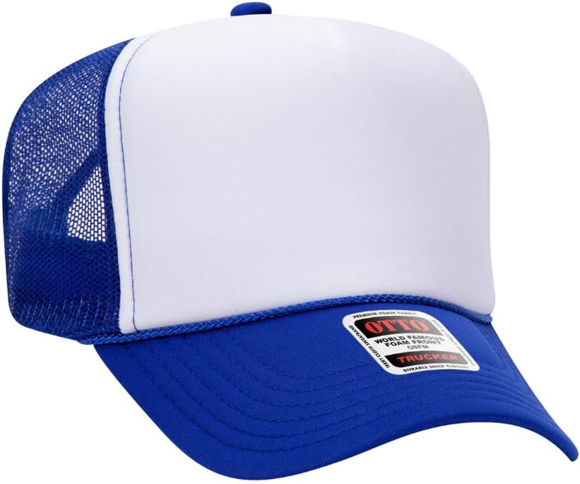 Otto Cap 5-Panel High Crown Mesh Back Trucker Hat