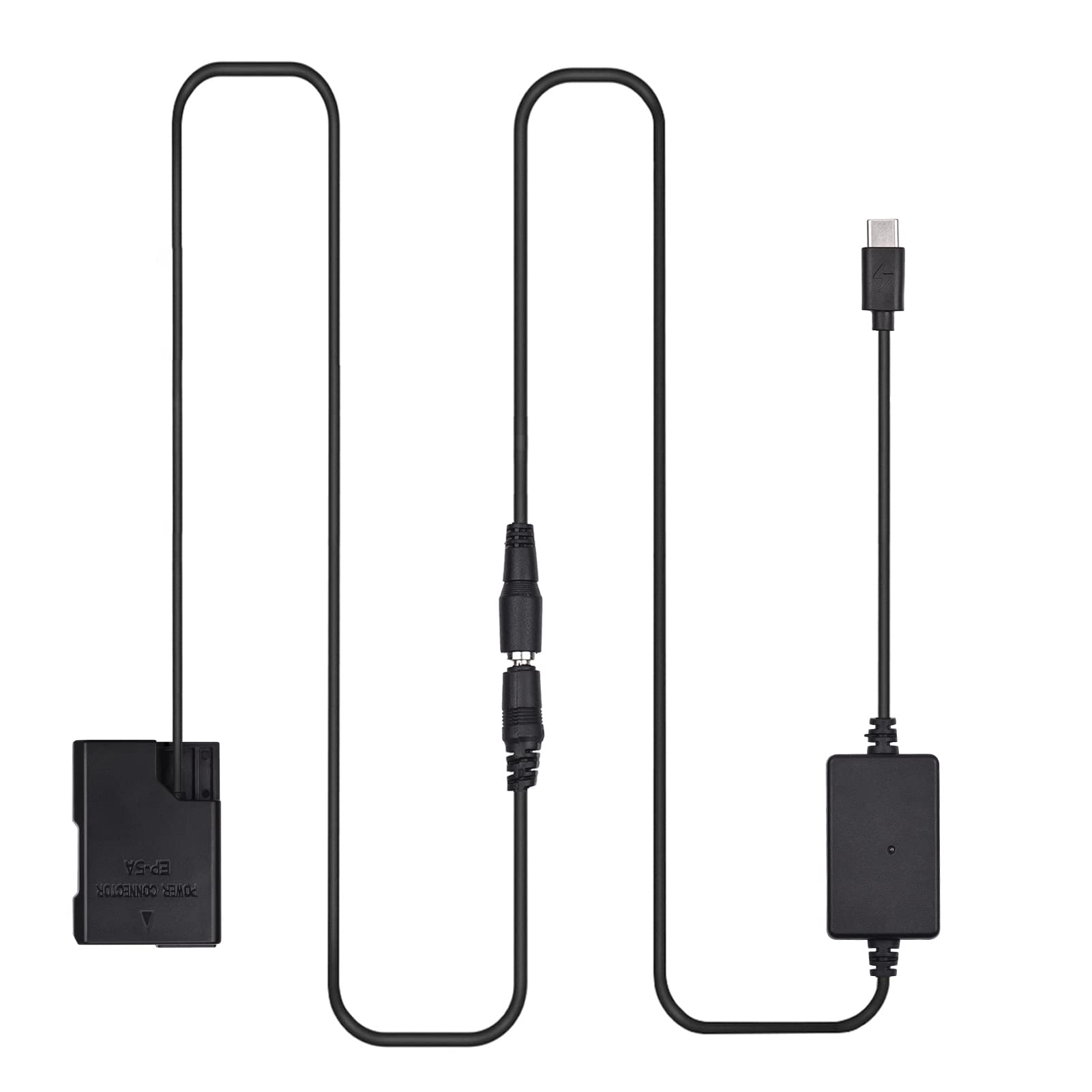 Cable USB Tipo C PD a acoplador de CC EP-5A con control de voltaje 8