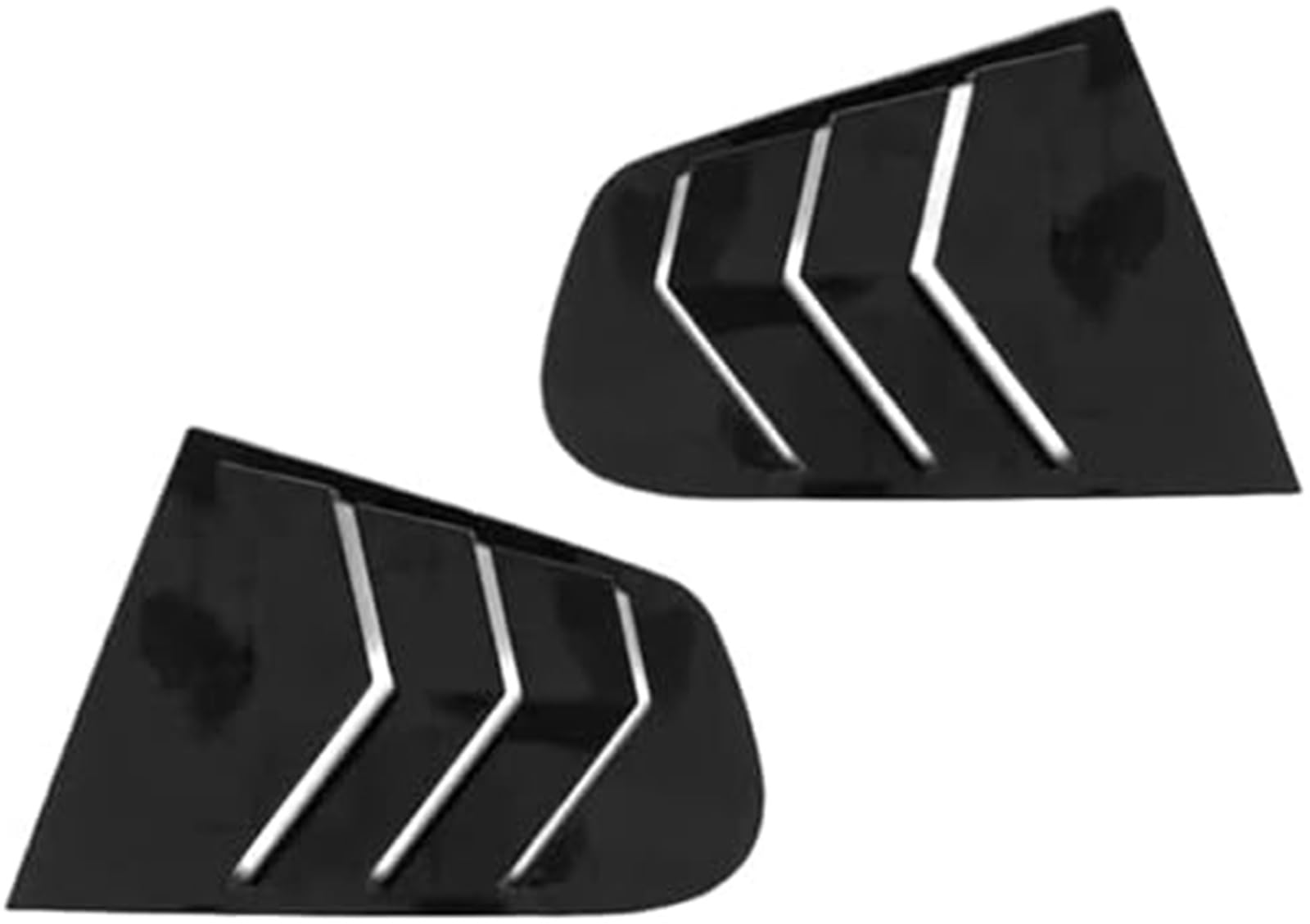 Protector de Cristal Trasero Rejilla de Ventana Trasera, Cubierta Obturador Lateral Coche, Pegatina embellecedora, Pala ventilación, para Volkswagen, para VW(Black Glossy Black)