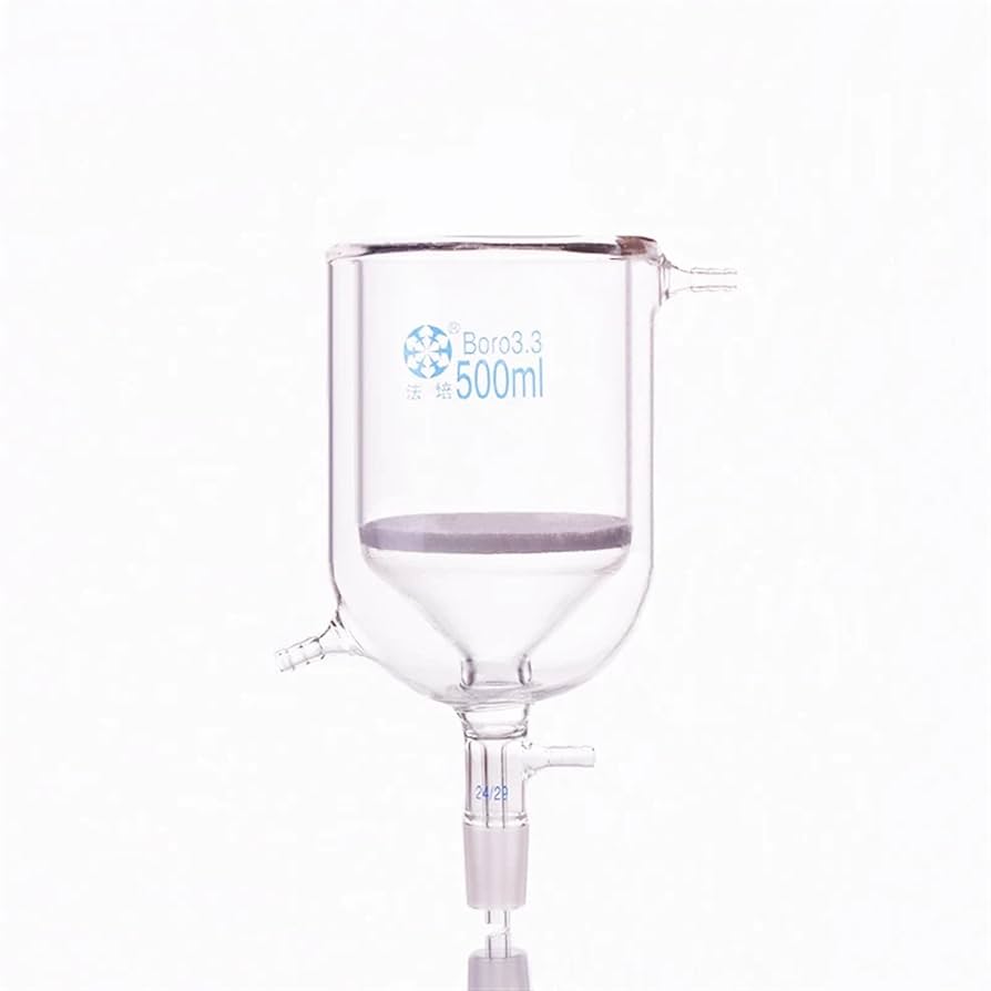 Laboratory Funnel Double Deck Sand core Filter Funnel,500ml