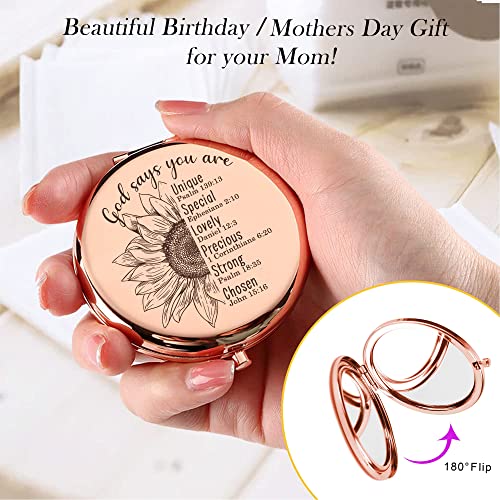 Logmor Healing Gifts Compact Mirror For Women, Christian Gifts For Women Mini Mirror, Appreciation Gifts, Religious Inspire Gifts Birthday Gifts For Women/Wife/Mom/Friends/Grandma/Sister #TOP1