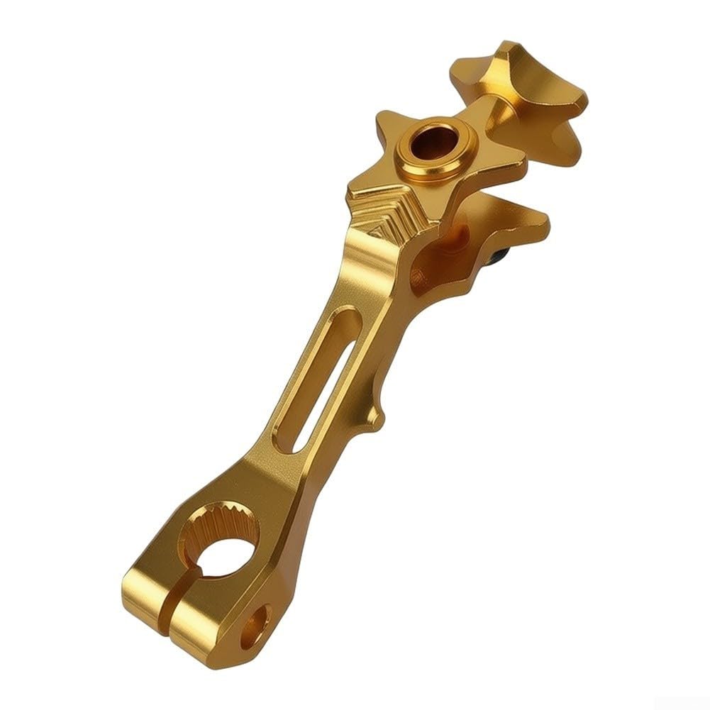 für alu Bremshebel Rocker Einstellbar für ATV für quad Moped(gold) | Einfache Spannungseinstellung, verbessert Bremsgefühl, schnelle Montage, robustes Design