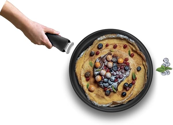 Tefal Ingenio Poêle à crêpe 27 cm, Induction, Revêtement antiadhésif, Fonte d'aluminium, Empilable, Compatible lave-vaisselle, Eco Resist L8581004 - 4